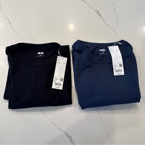 Uniqlo Men's Short Sleeve Tees - Black and Navy